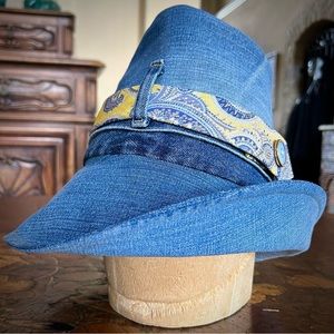 Denim Hat for High Pony Messybun Updo